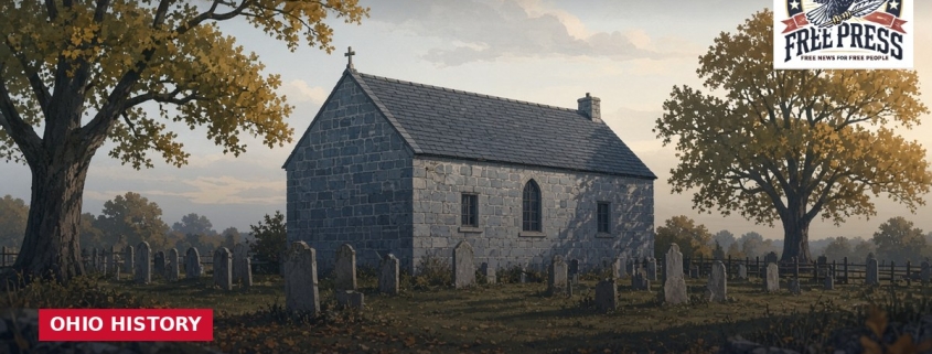 Fostoria News Old stone church surrounded by trees, illustrating historic architecture and restoration.